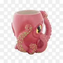 粉色章鱼陶瓷杯