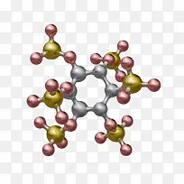 红金色植酸分子形状素材