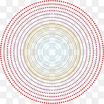 红色斑点发散式圆环