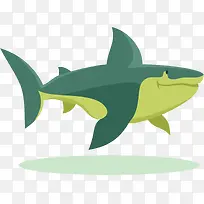矢量绿色鲨鱼
