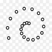 黑色圆圈螺旋漂浮