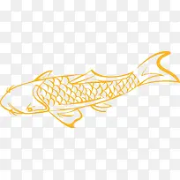 海洋生物金色鲤鱼图