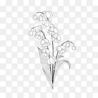 手绘线稿花卉