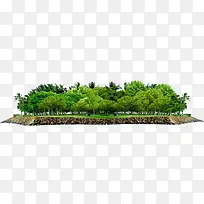 设计草堆植物卡通树木