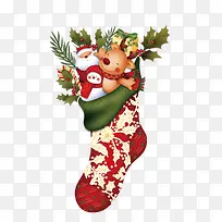 免抠圣诞节装饰袜子