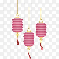 粉红色中国风灯笼
