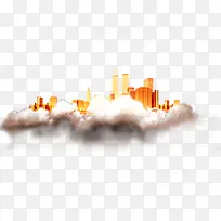 云中楼房地产海报装饰