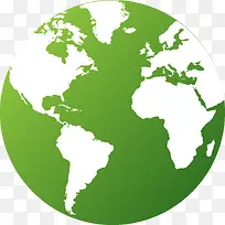 绿色矢量地球素材图