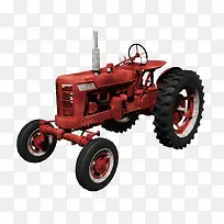 简洁红色四轮农用拖拉机