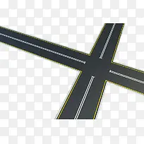 黑色十字路口