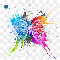 潮流绚丽花纹