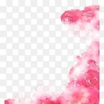 粉色水粉花朵背景装饰图案