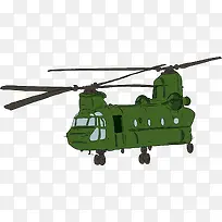 绿色直升机