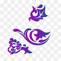 紫色花纹