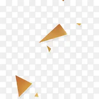 棕黄色几何体三角形漂浮