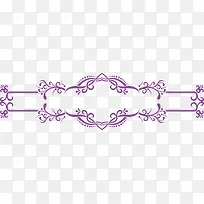 紫色欧式唯美边线条纹矢量
