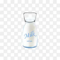 卡通玻璃牛奶瓶