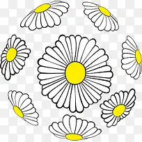 白色手绘菊花球
