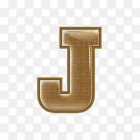 金属网字母J