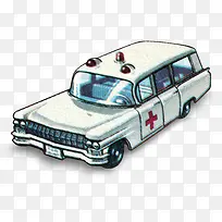凯迪拉克救护车年代的火柴盒汽车