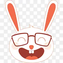 戴眼镜的小白兔