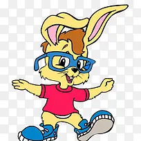 戴眼镜的小兔子