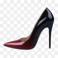 欧美时尚红黑渐变高跟鞋