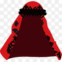 红色阿拉伯男式头巾