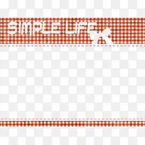 清新红色网格PPT模板