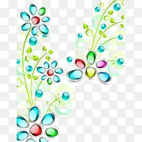 彩色水晶花