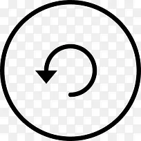 圆形箭头在圆形按钮图标