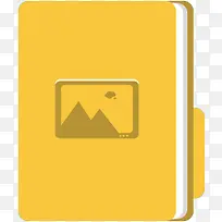 黄色皮夹风格文件夹图标