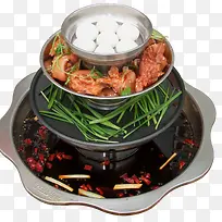 分层红汤火锅鲜肉