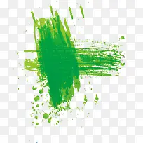 绿色水彩墨迹素材