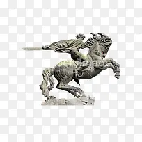 雕塑骑手和他的战马