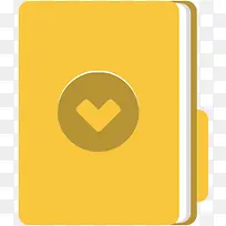 黄色皮夹风格文件夹图标