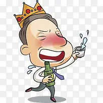 喝醉酒的男人免抠图