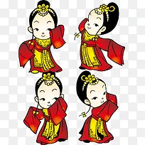 跳舞的古代中国娃