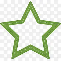 绿色漂亮镂空五角星