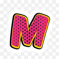 漫画风格字母M
