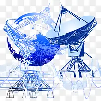 超炫科技卫星接收器矢量素材,