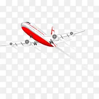红色飞翔飞机