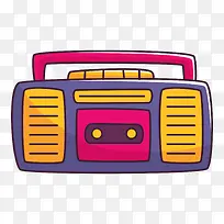 紫黄色的收音机电器