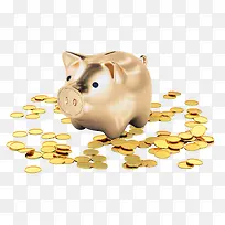 存钱罐金猪形象装饰