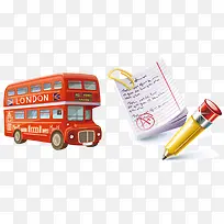 本子笔和巴士