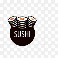 矢量卡通扁平化零食寿司logo