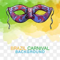 巴西舞会装饰水彩面具