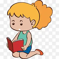世界知识产权日看书的小女孩