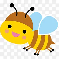 春天可爱黄色小蜜蜂