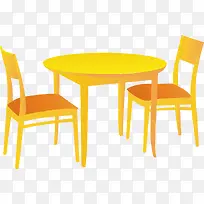 现代简约风格椅子和桌子